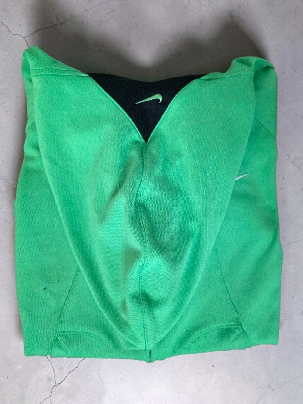 Nike Y2K Green Track Jacket Hoodie Full Zip Large Retro Athletic Sportswear